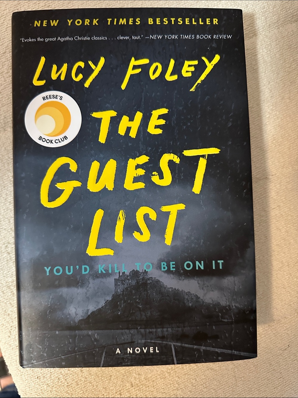 The Guest List Hardcover Novel - Black & Yellow Cover